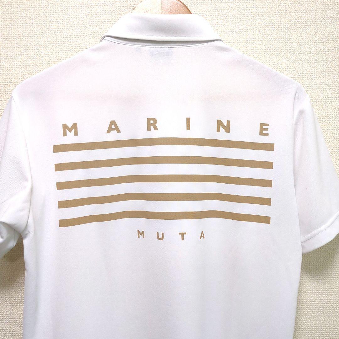 MUTA MARINE ムータ ポロシャツ BACK 5LINE 白 L