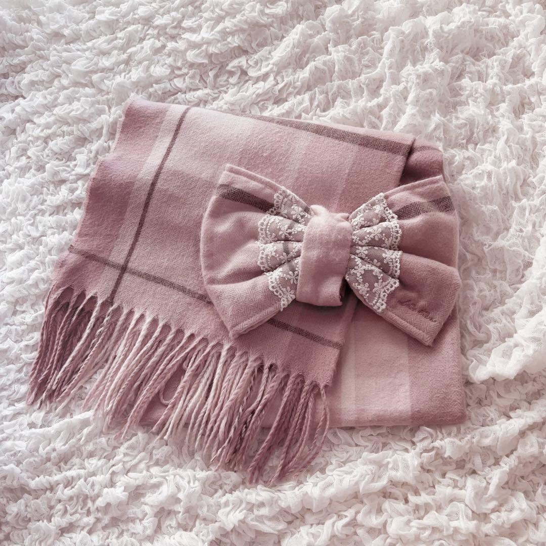 LIZLISA チェックリボンストール♡