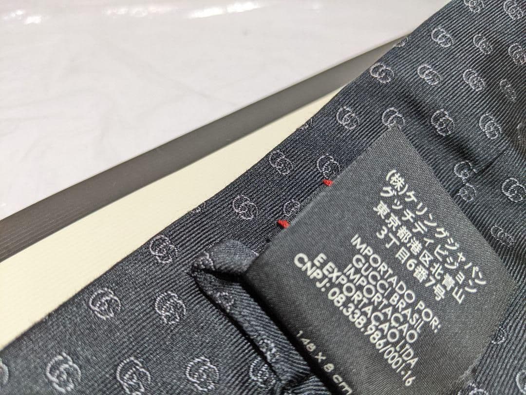 極美品 グッチ GUCCI ネクタイ メンズ ブラック