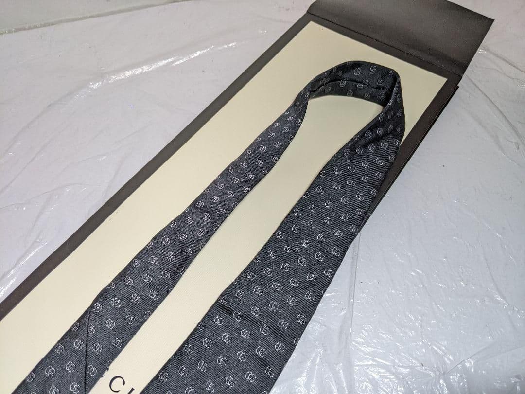 極美品 グッチ GUCCI ネクタイ メンズ ブラック