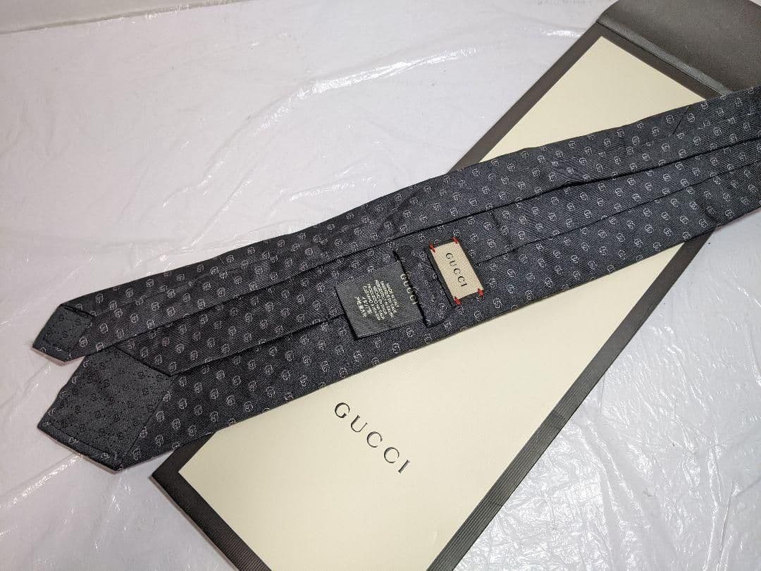 極美品 グッチ GUCCI ネクタイ メンズ ブラック