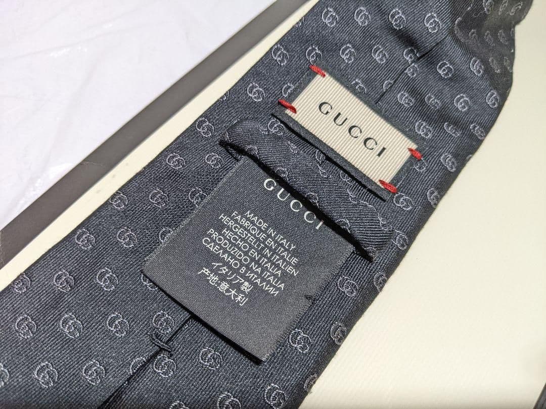 極美品 グッチ GUCCI ネクタイ メンズ ブラック