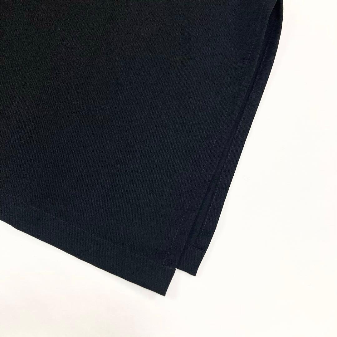 Y's ワイズ 美品 ウールギャバ 切替 ノースリーブワンピース 黒2