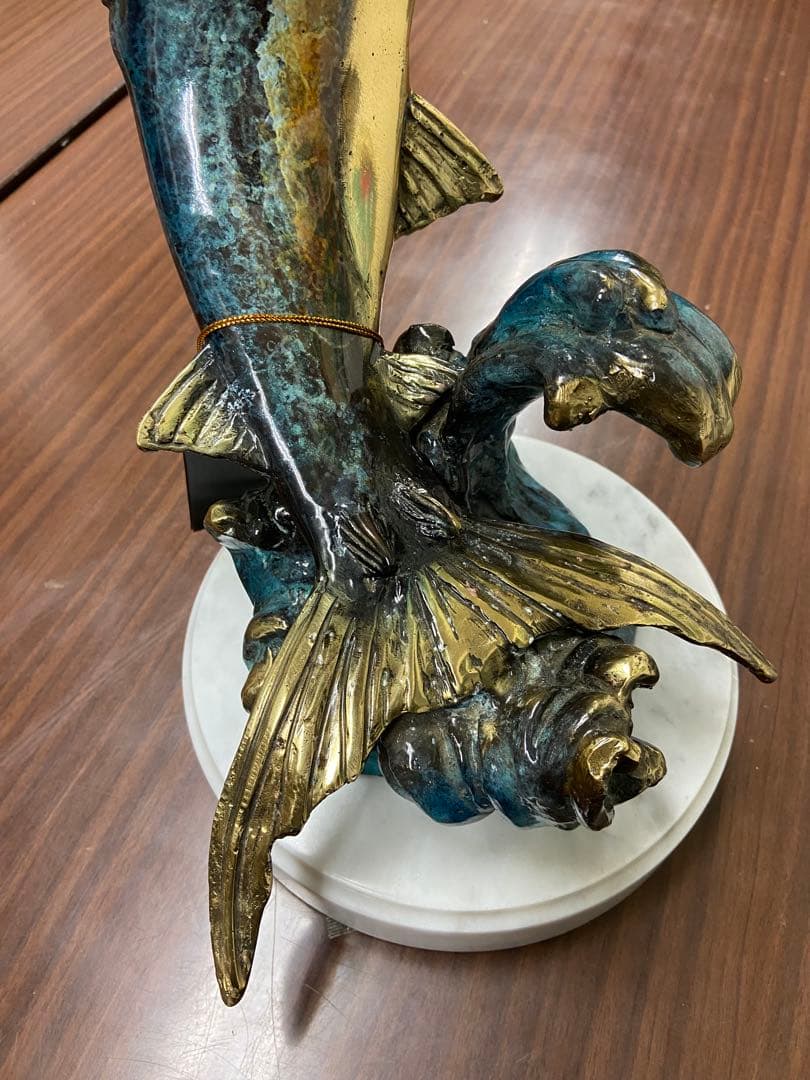 魚のオブジェ メカジキ 置き物 ヴィンテージ マーブルベース 94394NB