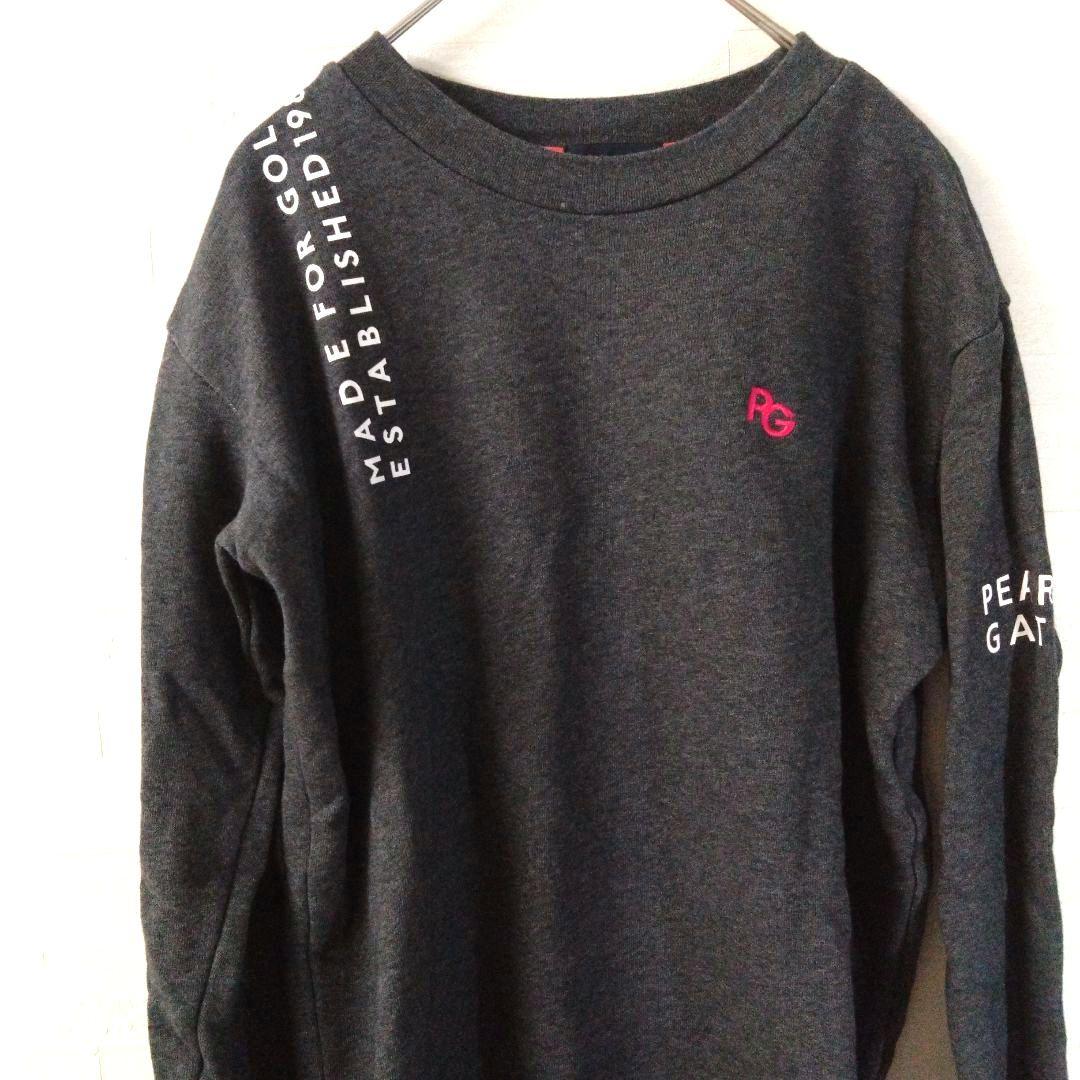 パーリーゲイツ　 長袖トレーナー　グレー　カジュアル　ロゴプリント　XL