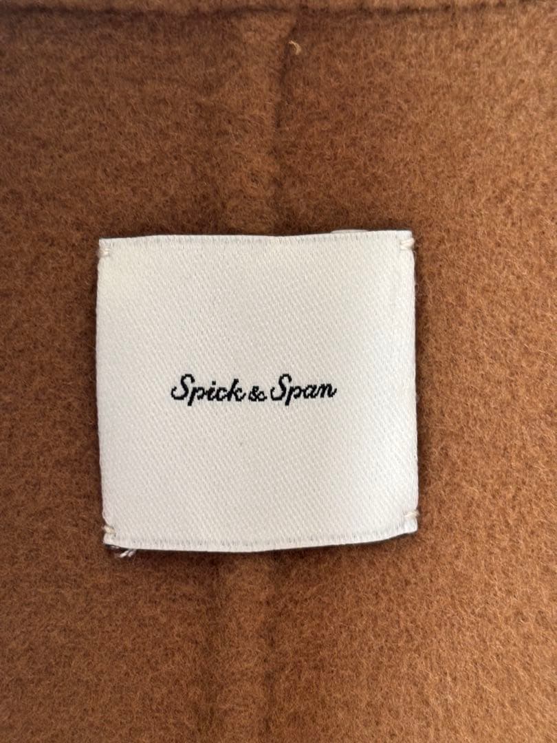 【訳あり】Spick & Span ウール100％ フード コート キャメル　S