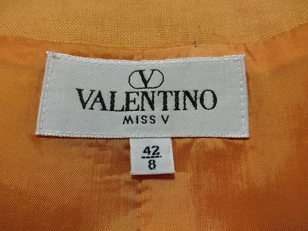 イタリア製　ヴァレンティノ　パイピング　リネン　スカート　セットアップ　４２