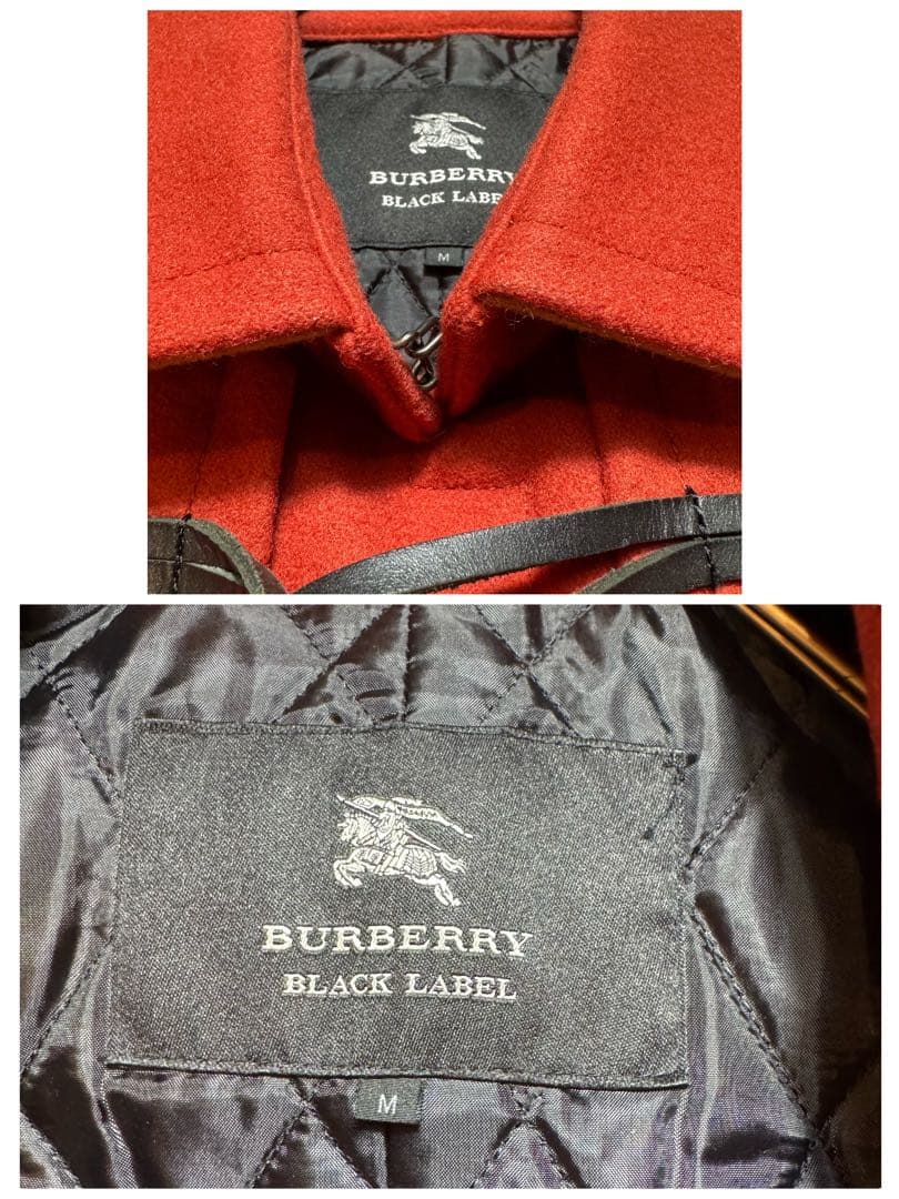 未使用に近い バーバリーブラックレーベル ダッフルコート ウール トグル