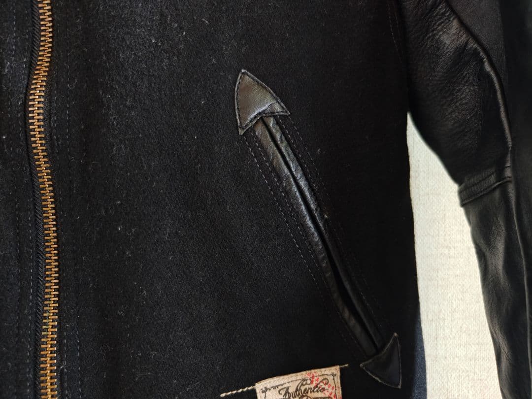 AVIREX スタジャン/L/ドンキーカラーショートジャケット