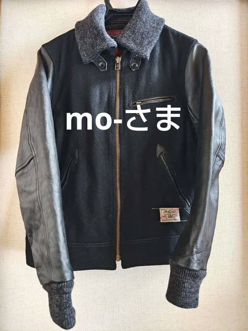 AVIREX スタジャン/L/ドンキーカラーショートジャケット