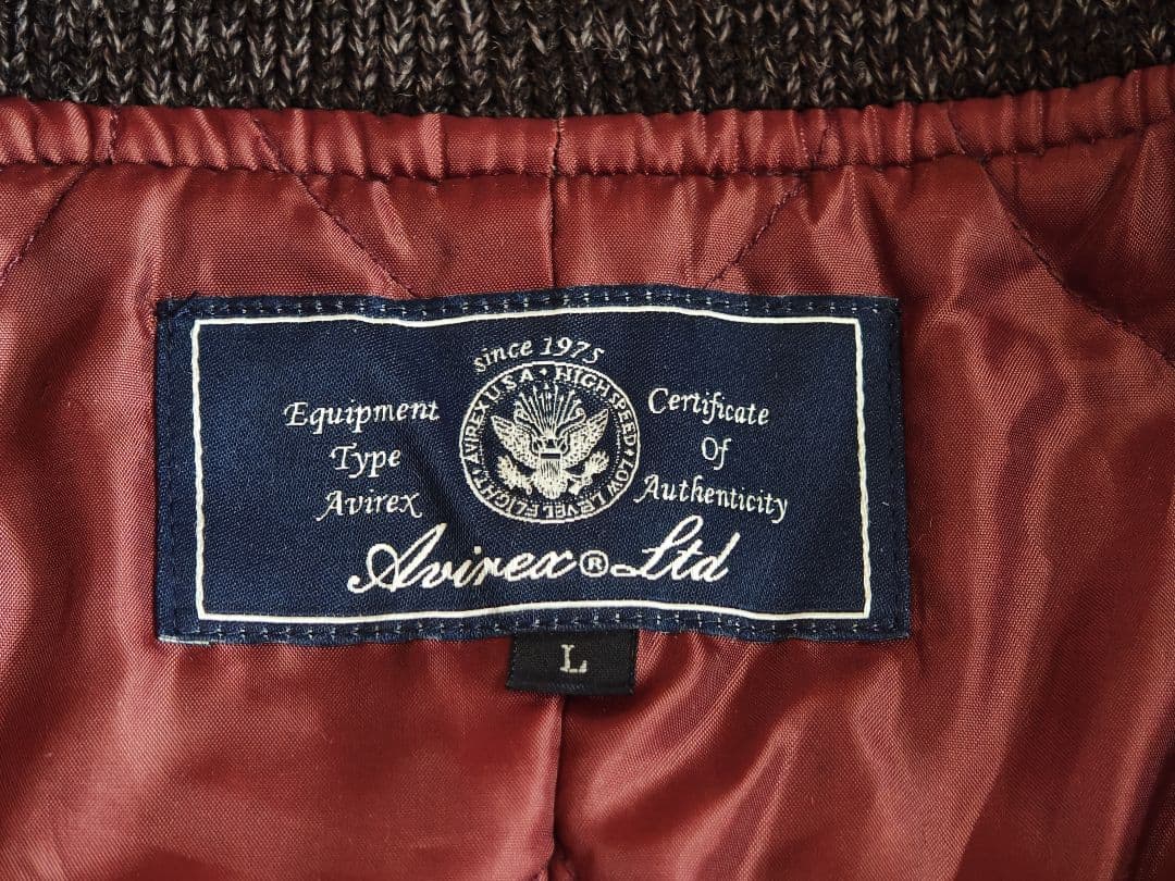 AVIREX スタジャン/L/ドンキーカラーショートジャケット