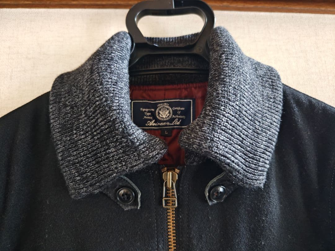 AVIREX スタジャン/L/ドンキーカラーショートジャケット