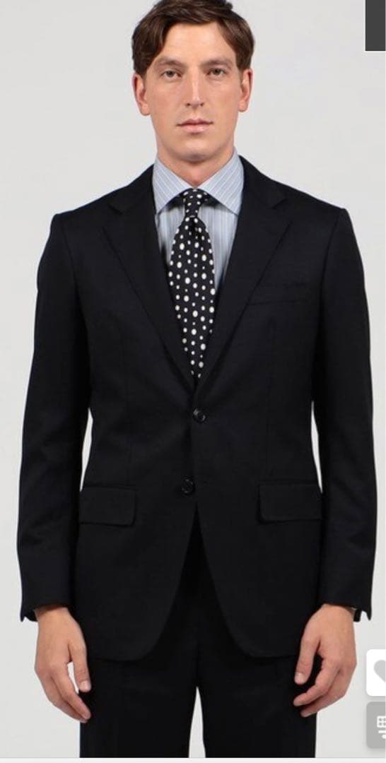 新品TOMORROWLAND ウール ソリッド シングルブレステッド2Bスーツ