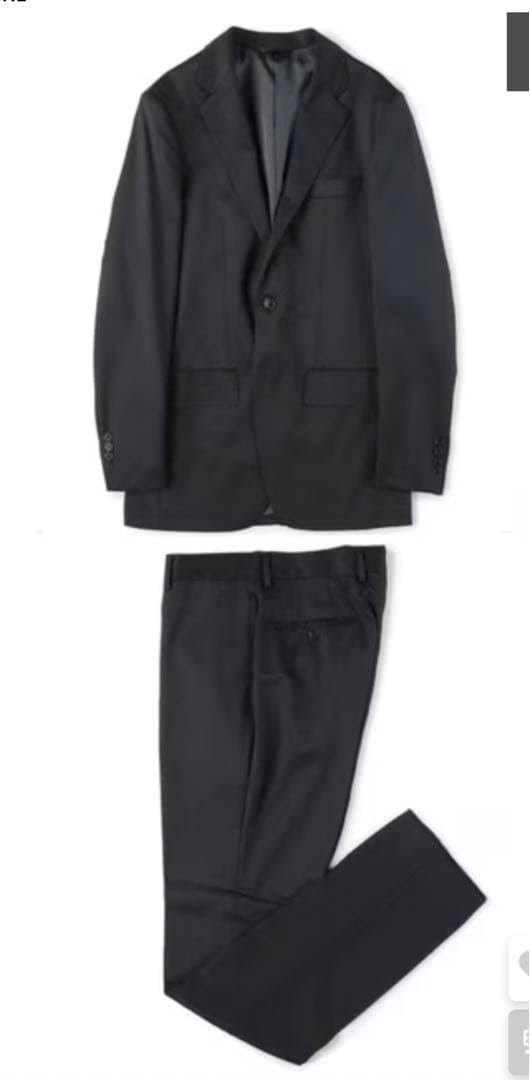 新品TOMORROWLAND ウール ソリッド シングルブレステッド2Bスーツ