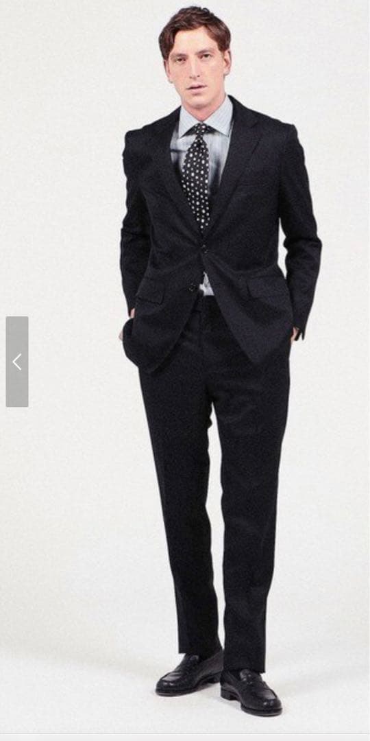 新品TOMORROWLAND ウール ソリッド シングルブレステッド2Bスーツ