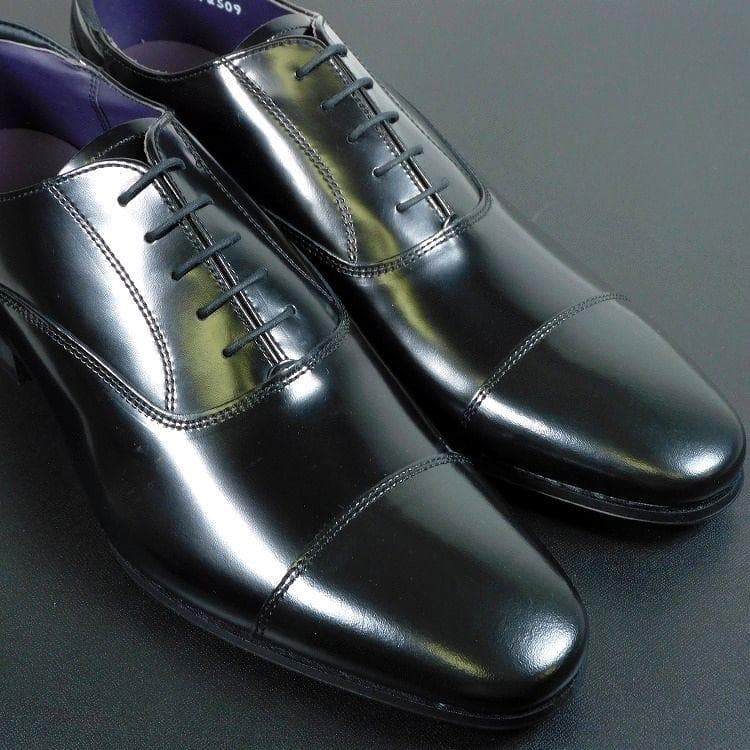 アド　新品 REGAL リーガル 24.5cm 黒 内羽 ストレートチップ