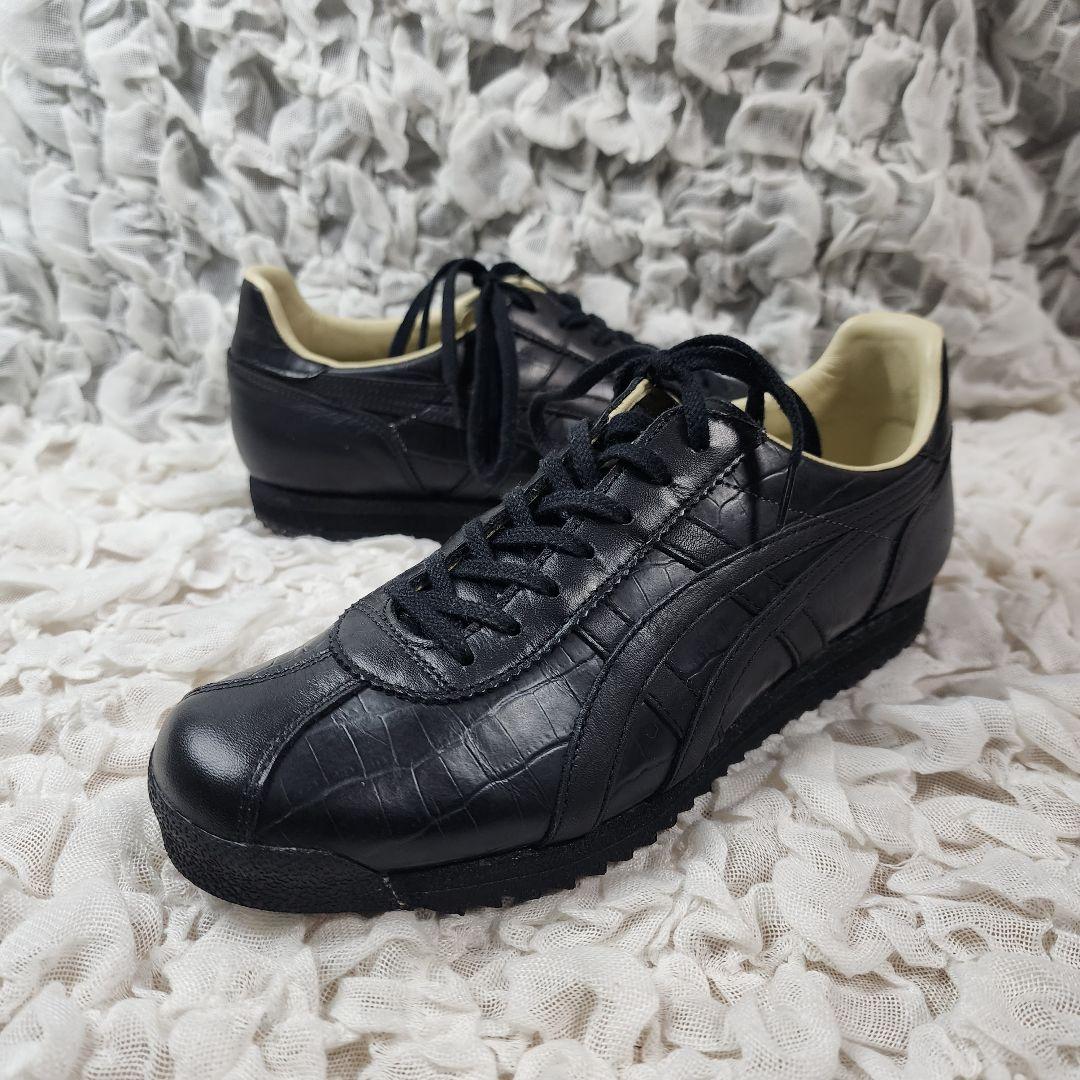 オニツカタイガー リンバー66 プレステージ 型押し レザー スニーカー