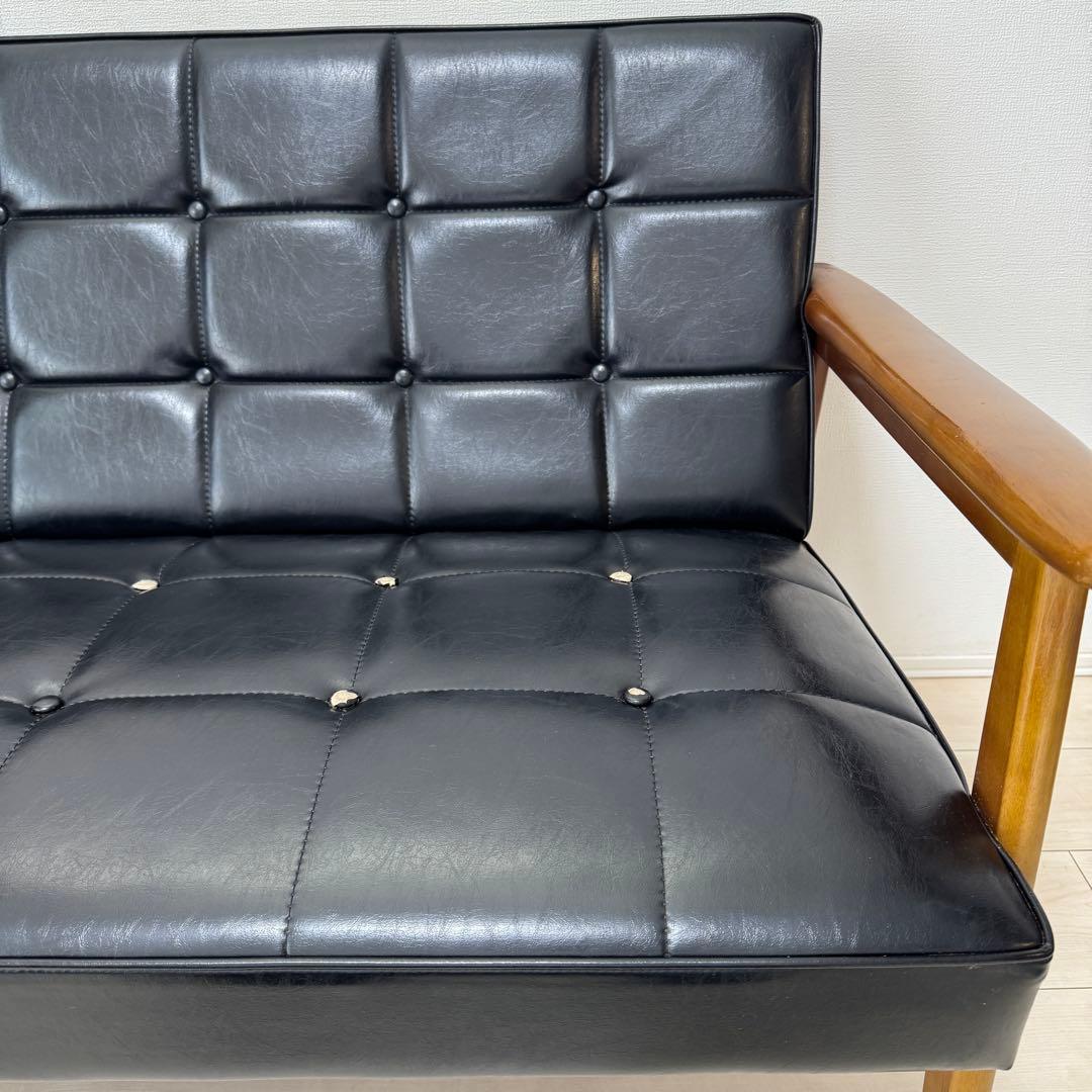 カリモク60 Kチェア 2シーター スタンダードブラック 限定50周年復刻ロゴ