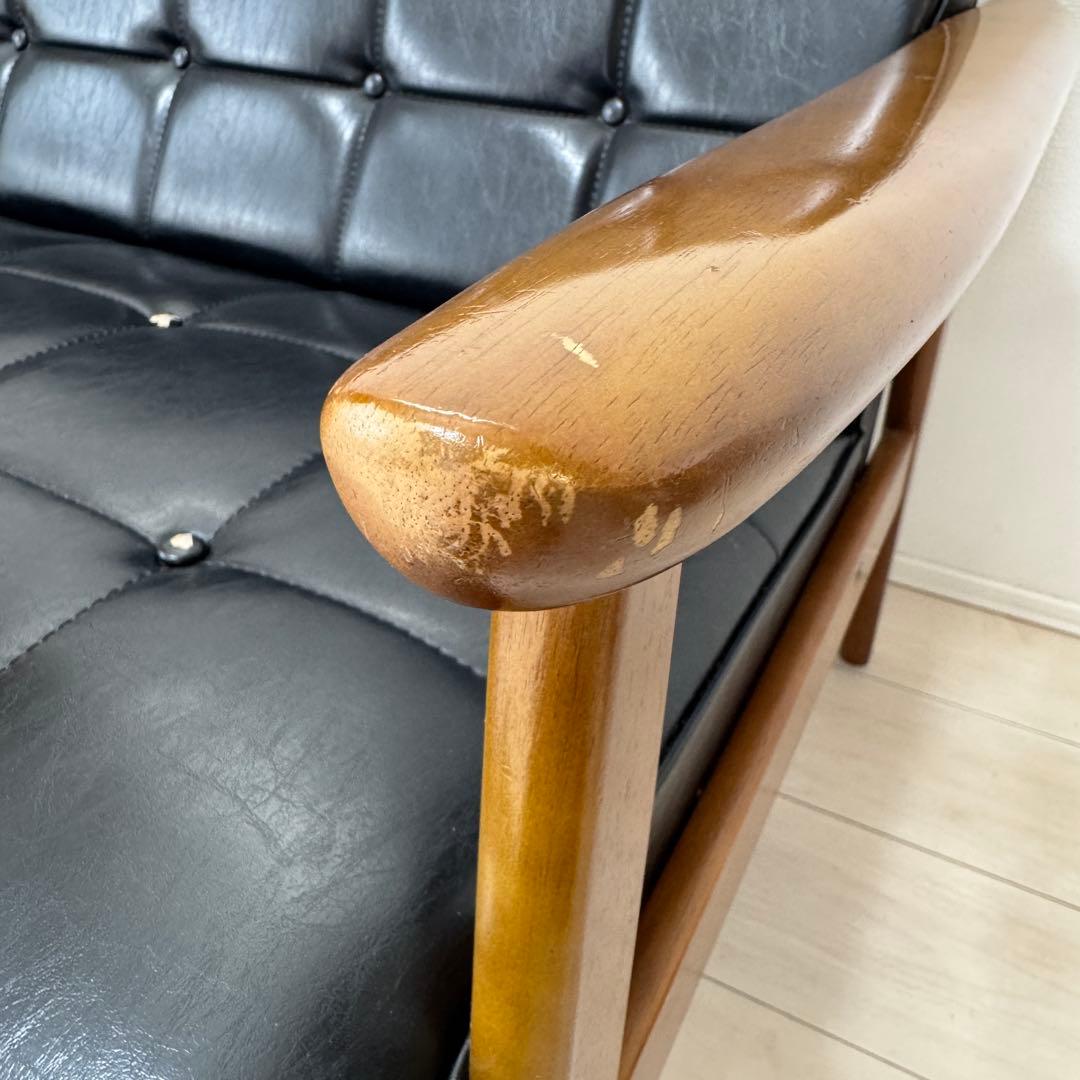 カリモク60 Kチェア 2シーター スタンダードブラック 限定50周年復刻ロゴ