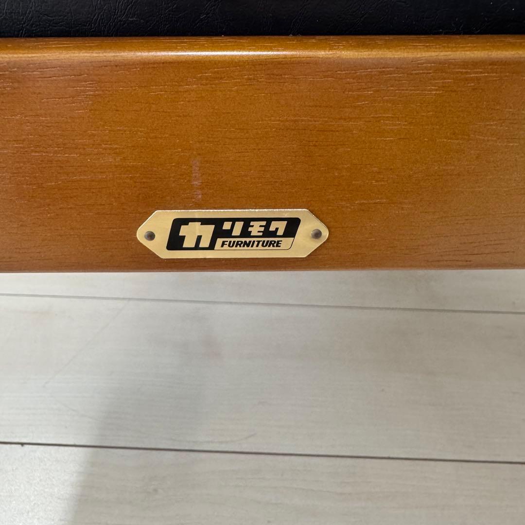 カリモク60 Kチェア 2シーター スタンダードブラック 限定50周年復刻ロゴ