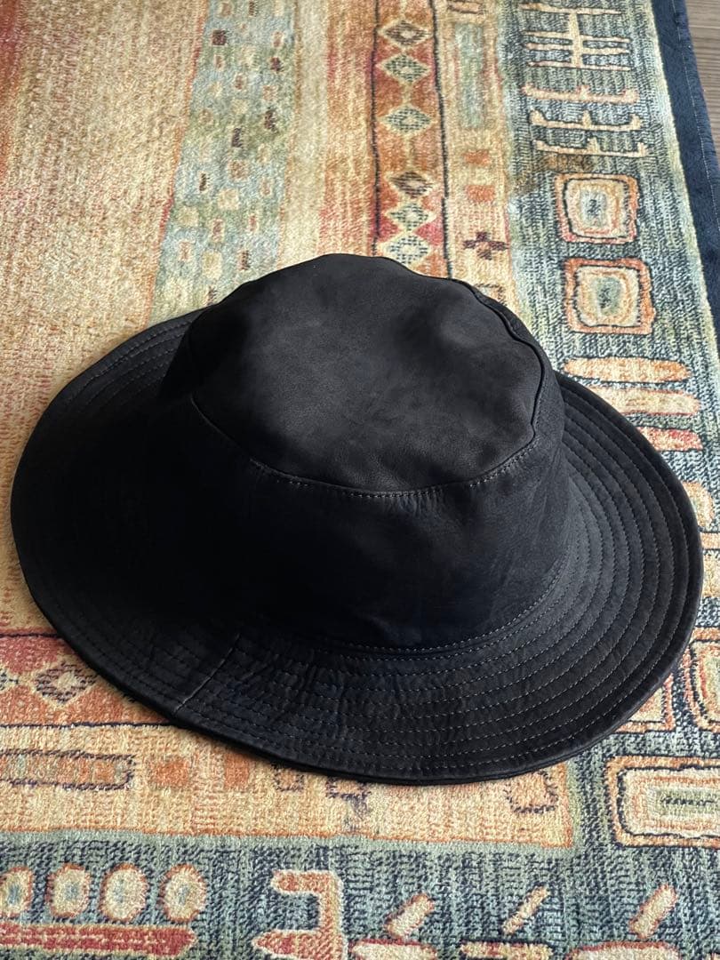 KIJIMA TAKAYUKI ヌバックレザー プリムハット