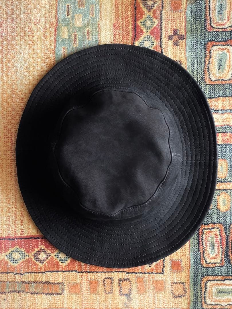 KIJIMA TAKAYUKI ヌバックレザー プリムハット