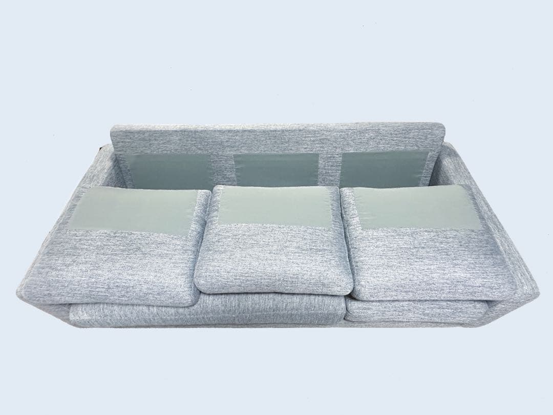 【べべ】引っ越しのため処分　ニトリ　3人掛け　ファブリックソファ　グレー