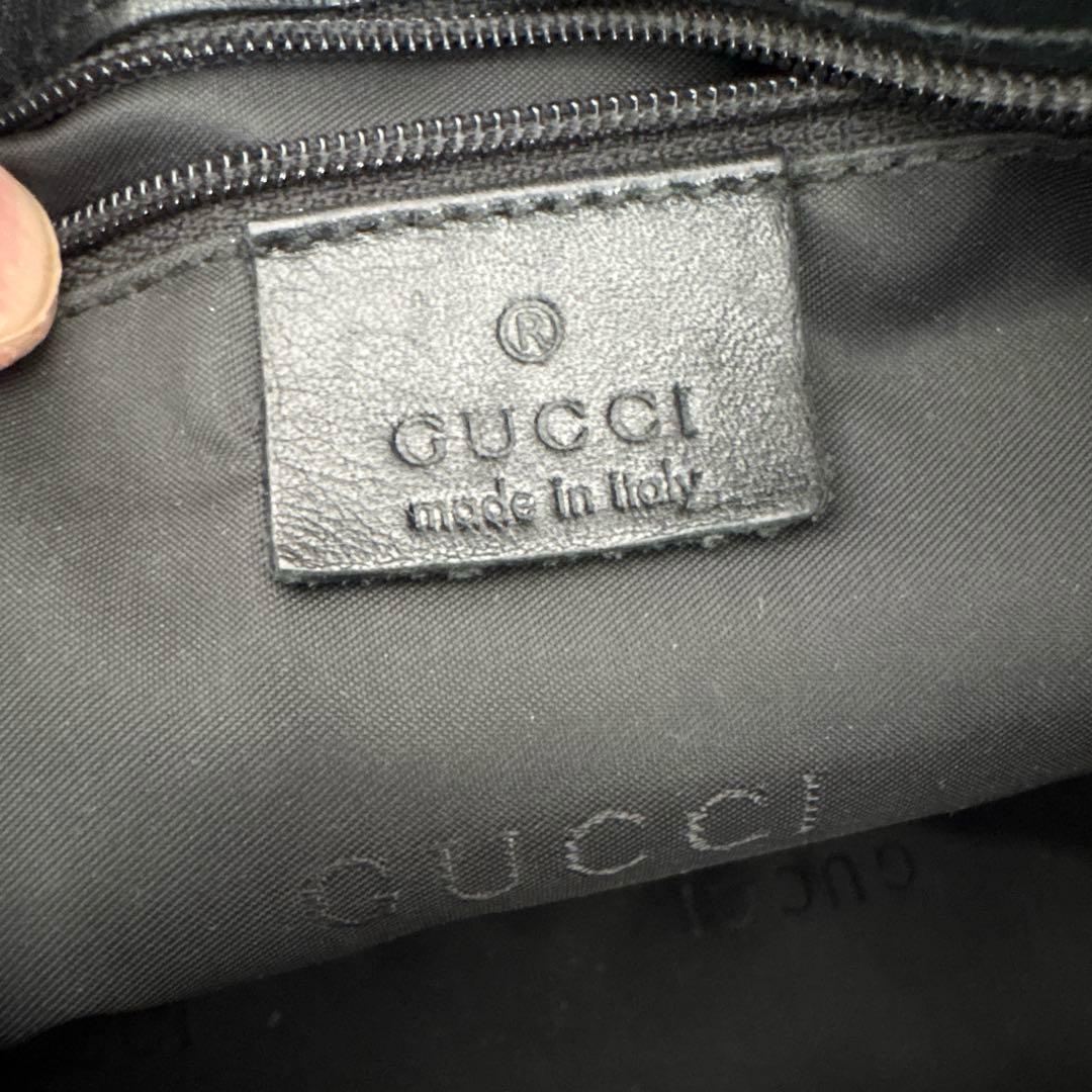 ぱんだ GUCCI グッチ ナイロン×レザー 肩掛けバッグ ワンショルダー