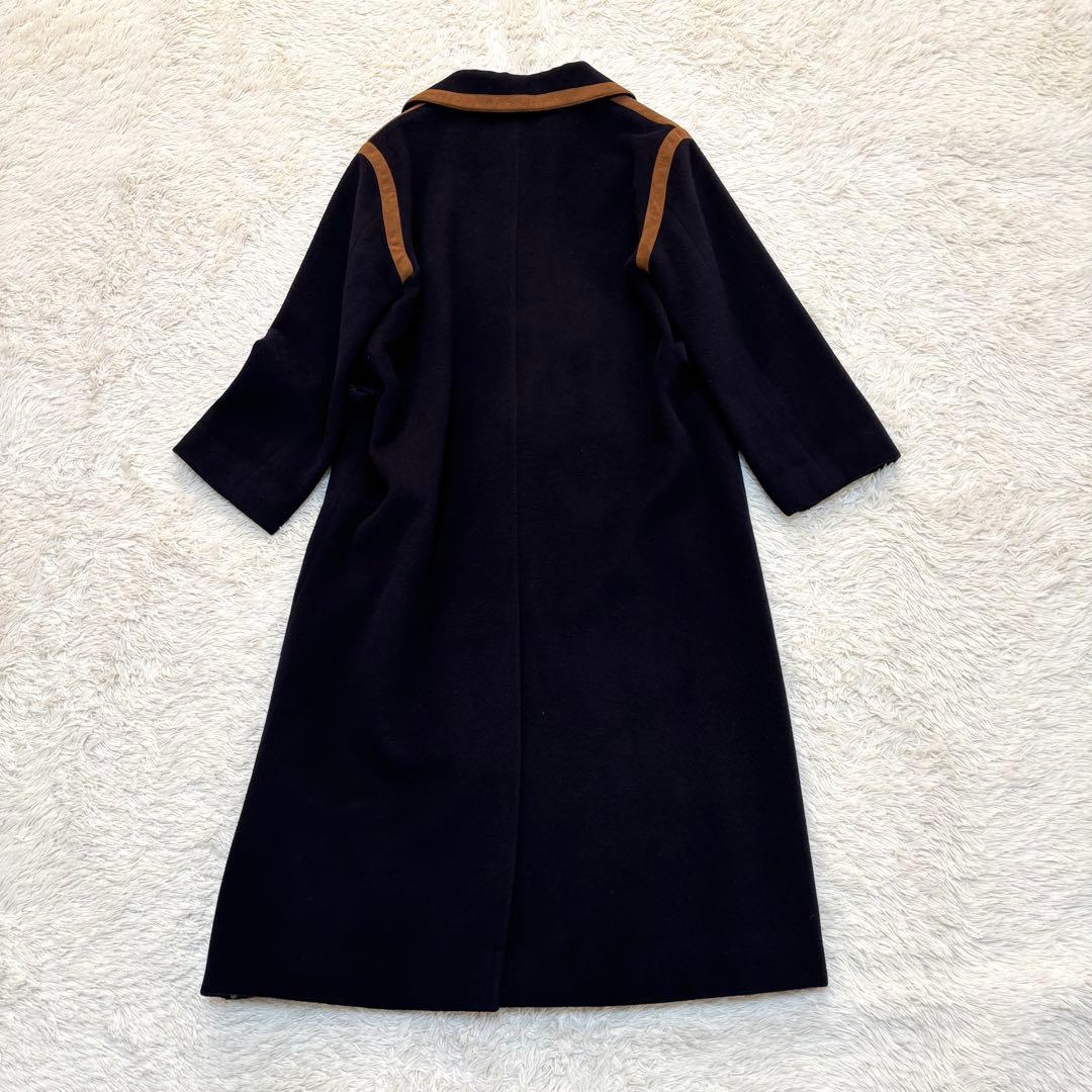 クリスチャンディオール ロングコート チェスターコート ベルト ネイビー