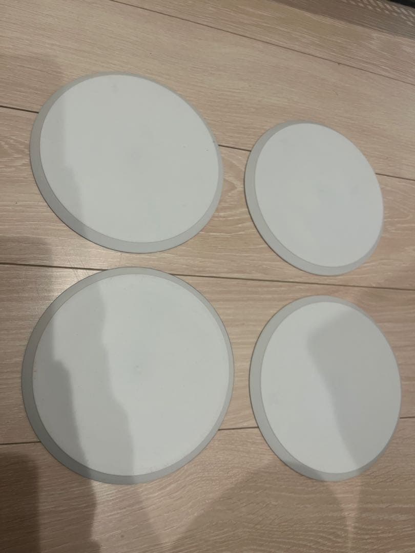 波佐見焼　IREKO ラスターグレー　パールホワイト　プレート4枚セット