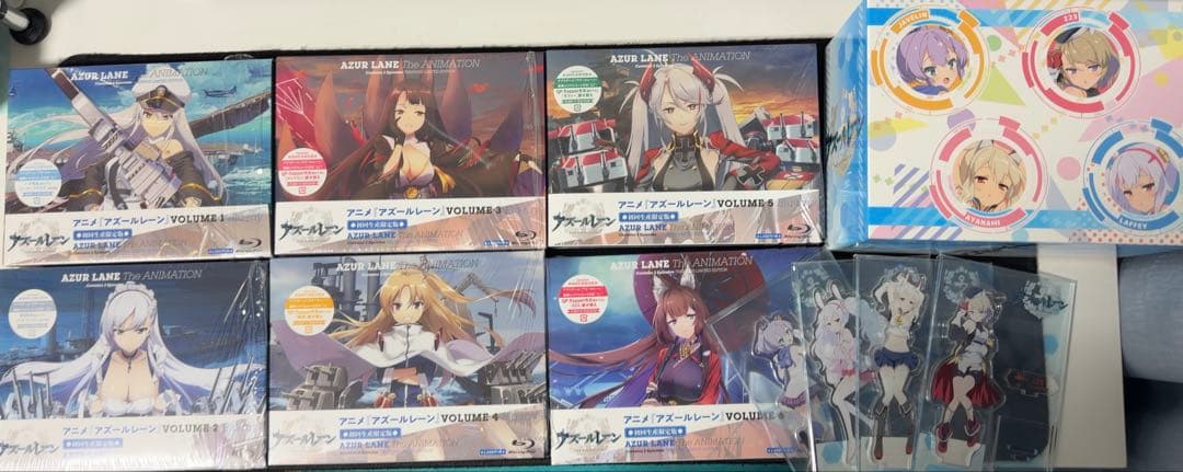 アズールレーン　Blu-ray全6巻セット　収納ボックス&アクスタ4種付