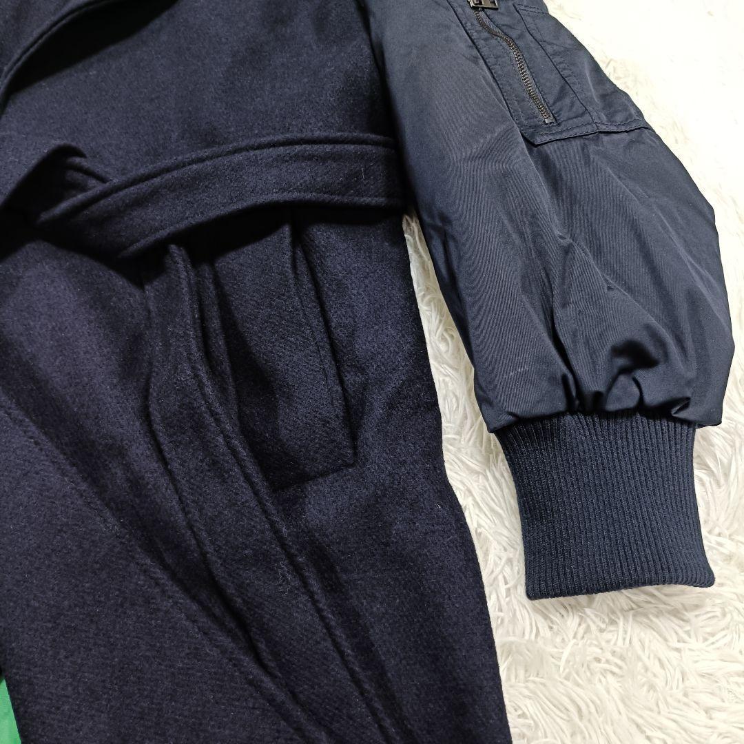 未使用級♪ZARA マッチングボンバーコート マキシ丈 ドッキング ベルト L