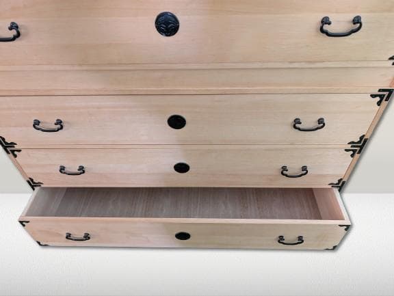 【転倒防止金具付き】桐たんす 6段 3段 着物 コンパクト (3月限定出品)