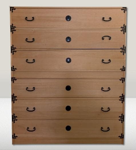 【転倒防止金具付き】桐たんす 6段 3段 着物 コンパクト (3月限定出品)