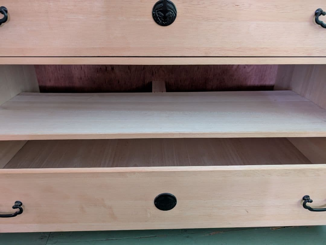 【転倒防止金具付き】桐たんす 6段 3段 着物 コンパクト (3月限定出品)