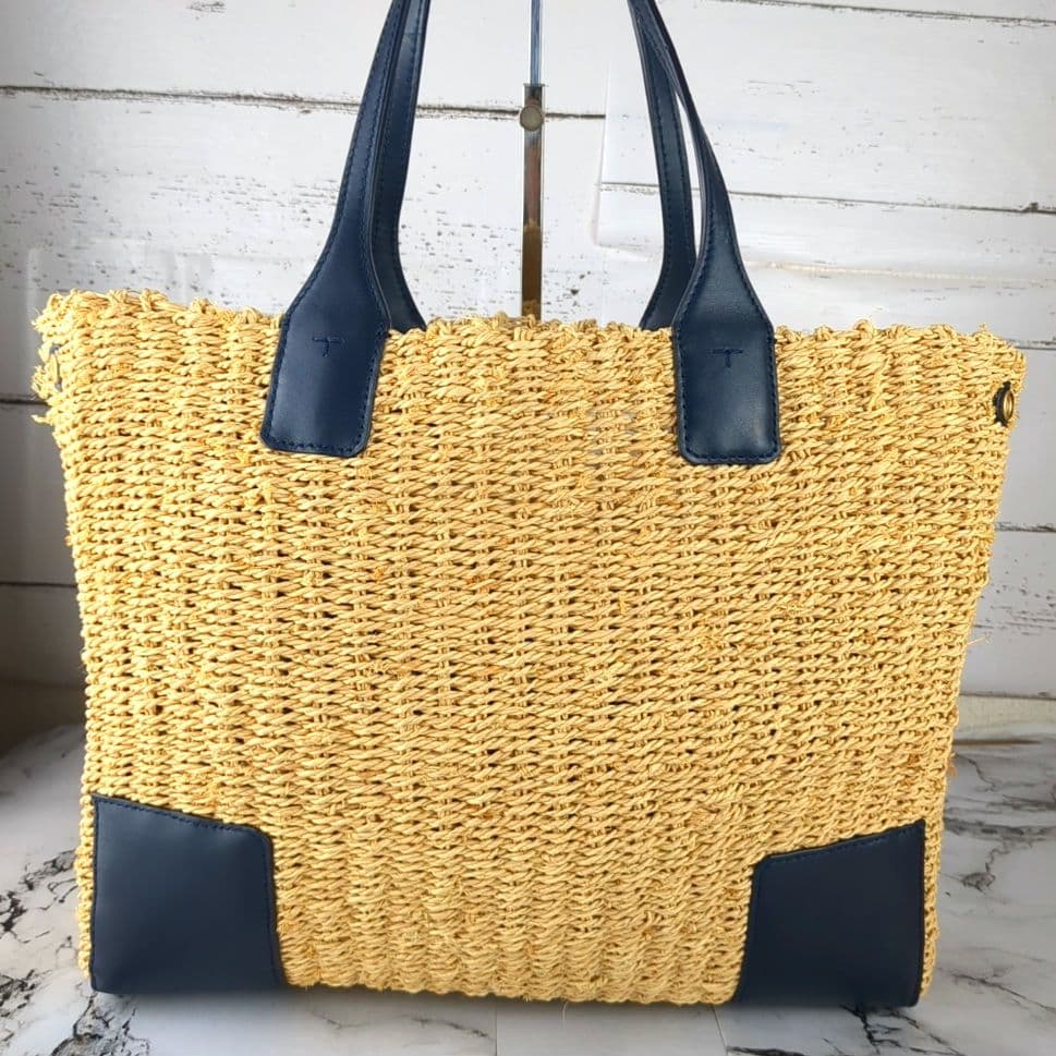 【人気】トリーバーチ☆エラ　トートバッグラフィア　カゴ肩掛け A4可