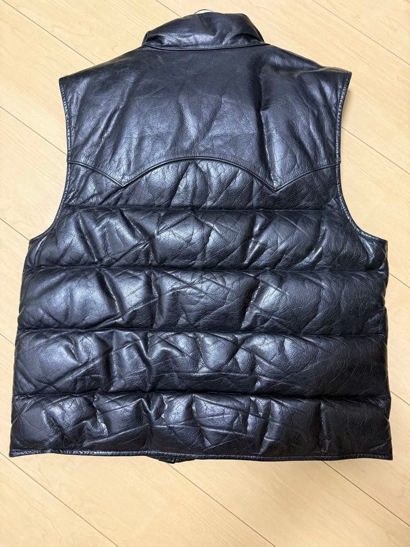 90sラルフローレン レザーダウンベスト Ralph Lauren