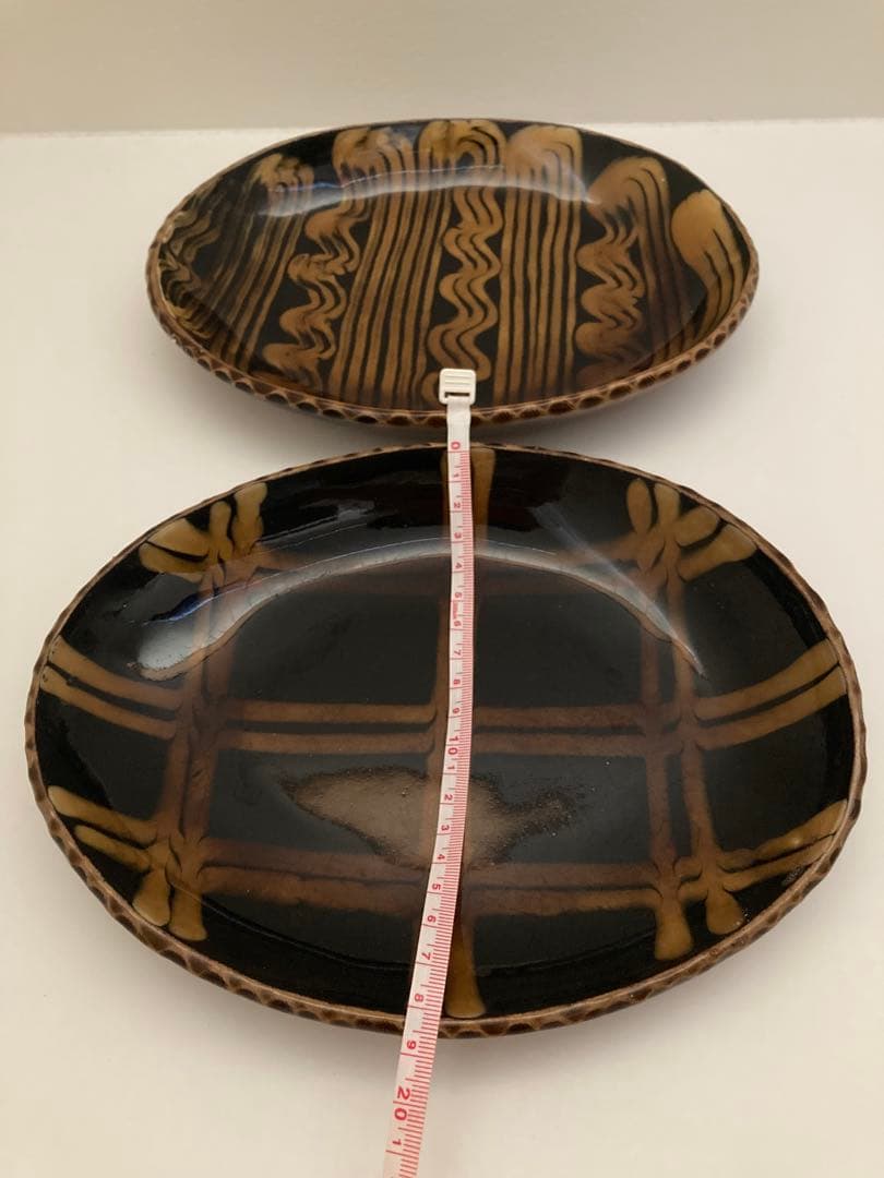 十場天神さんの楕円皿2枚セット