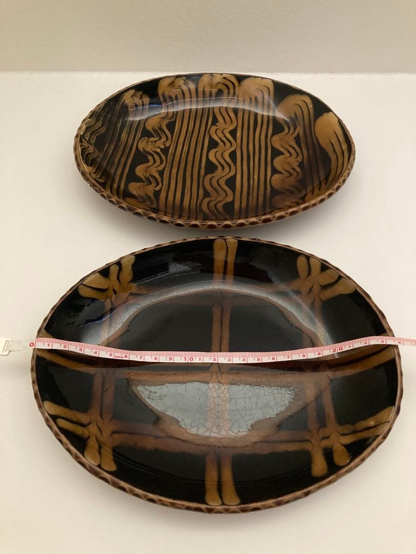 十場天神さんの楕円皿2枚セット