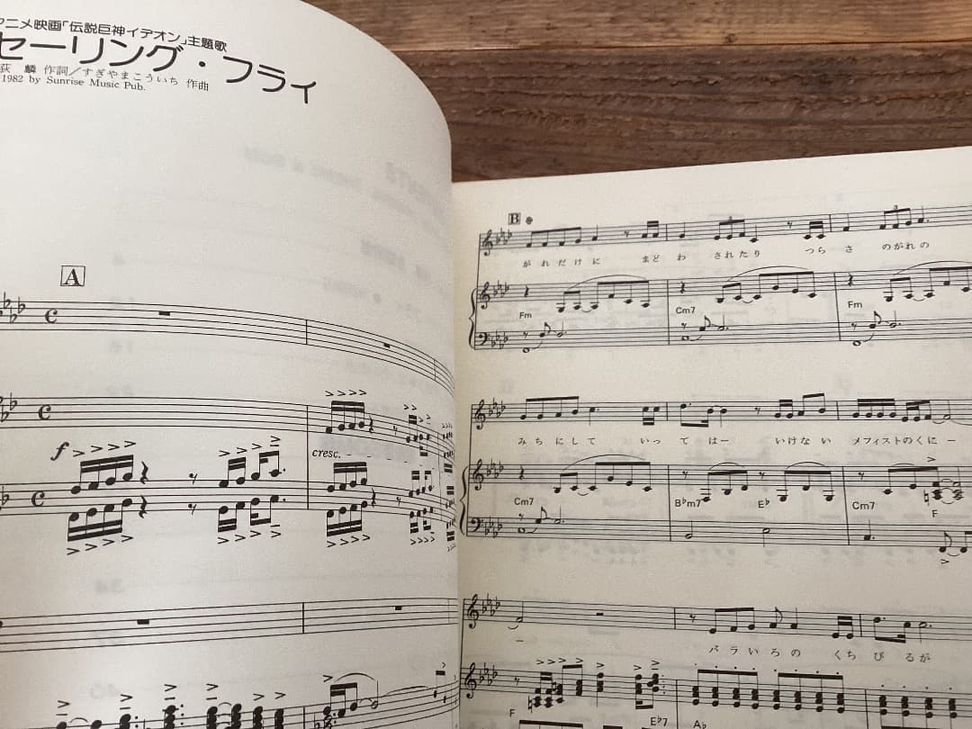 ★楽譜/イデオン/THE IDEON/ピアノ弾き語り/サウンドアニメ/水原明子