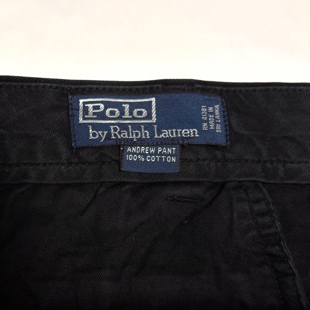 90s 00s古着　ラルフローレン ANDREW チノパン　ポロチノ　ツータック