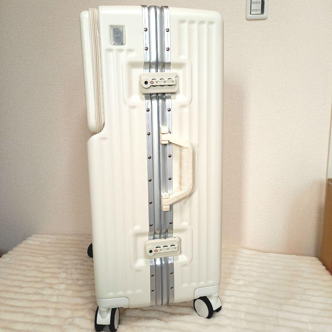 ⭐セール⭐ [lanbao] アルミフレームスーツケース ホワイト, Lサイズ