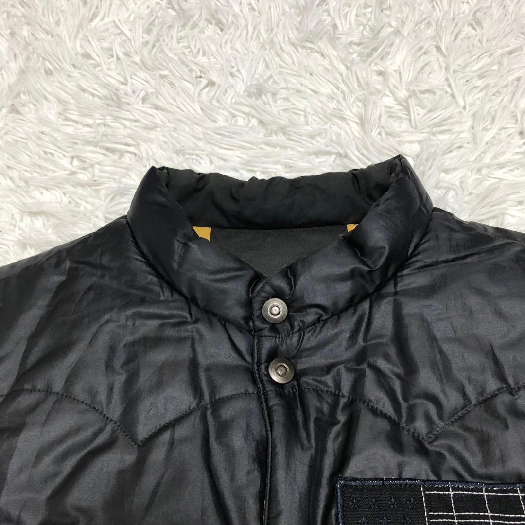 neighborhood ベスト　チェッカー　イエロー×ブラック　リバーシブル