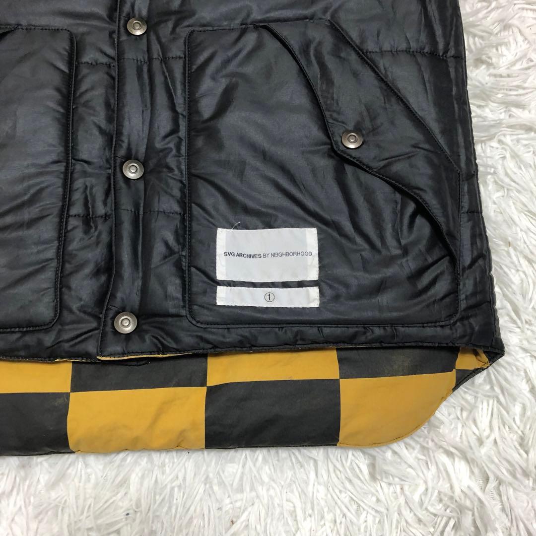 neighborhood ベスト　チェッカー　イエロー×ブラック　リバーシブル