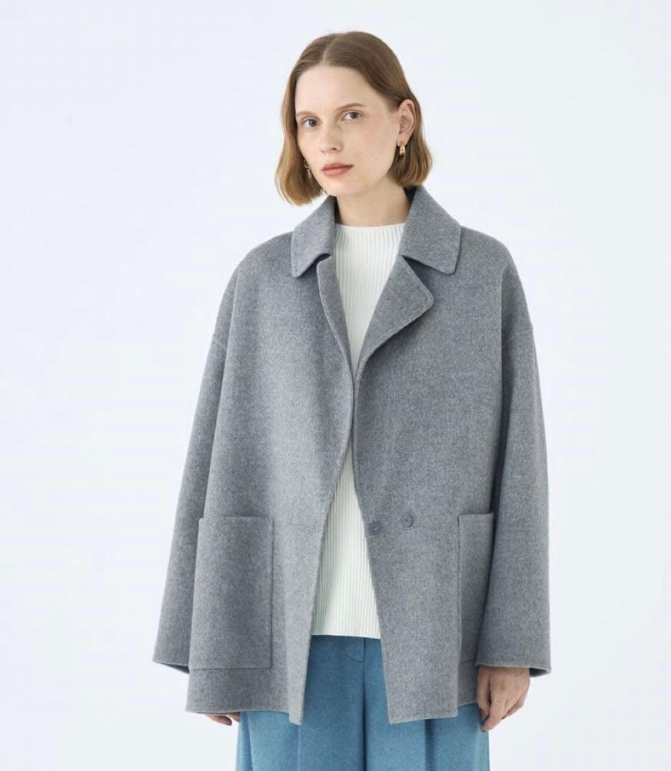 Ballsey プレミアムウールリバー オープンカラーショートコート