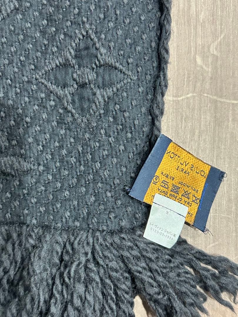 う*さ様 ルイビィトン マフラー ブラック 黒 正規品 モノグラム