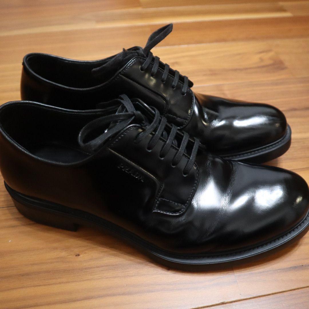 極美品　PRADA　プラダ　革靴　ダービーシューズ　7.5　26.5cm