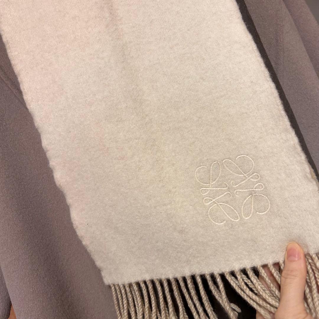 本日限定値下げ23000円→バイカラー　マフラー　スカーフ　ロエベ