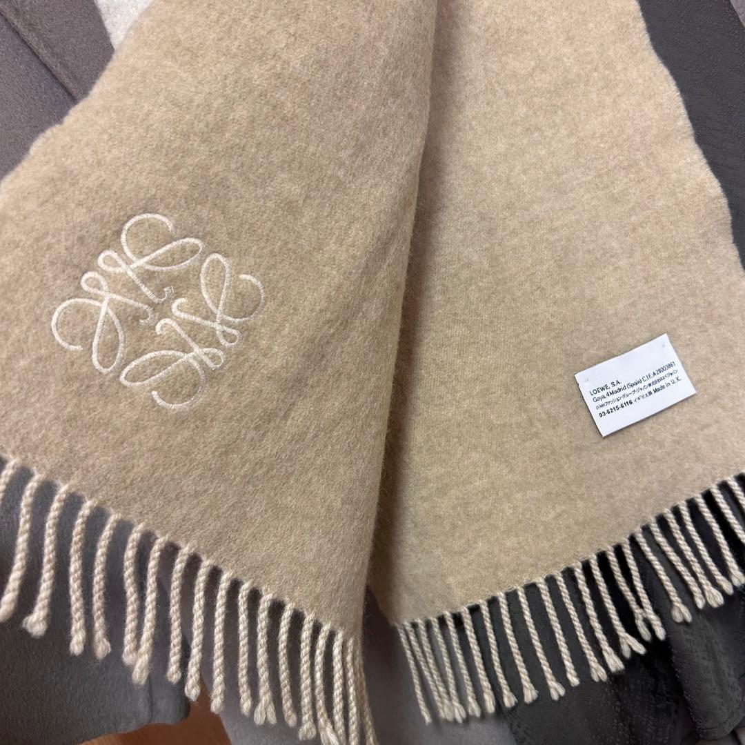 本日限定値下げ23000円→バイカラー　マフラー　スカーフ　ロエベ