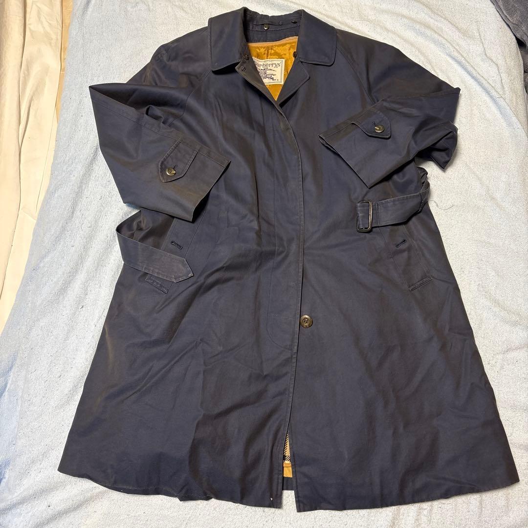 バーバリーステンカラーコート ネイビー ９号